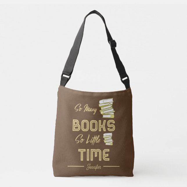 Personalized Book Lover's Crossbody Bag (Front)