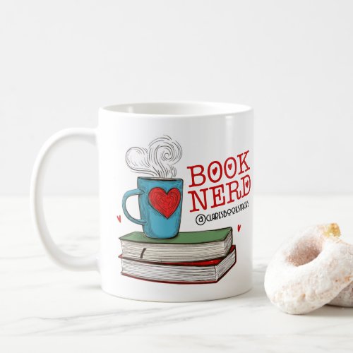 Personalized Book Nerd Gift for Reader Coffee Mug
