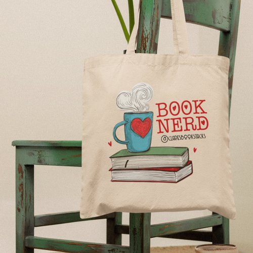Personalized Book Nerd Gift for Reader Tote Bag