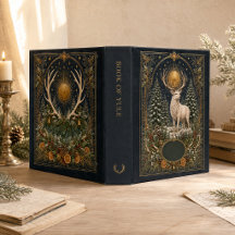 Personalized Book of Yule Deer 3 Ring Binder