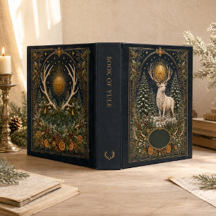 Personalized Book of Yule Deer 3 Ring Binder