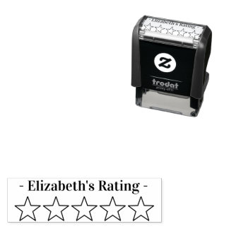 Personalized Book or Movie Review 5 Star Rating Self-inking Stamp
