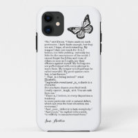 Personalized Book Quote Text Excerpt iPhone 11 Case