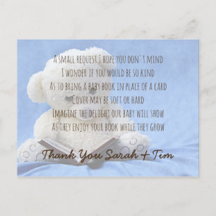 Personalized BOOK Request Poem Card Baby Shower