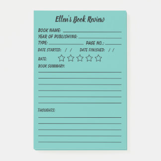 Personalized Book Review & info Notes