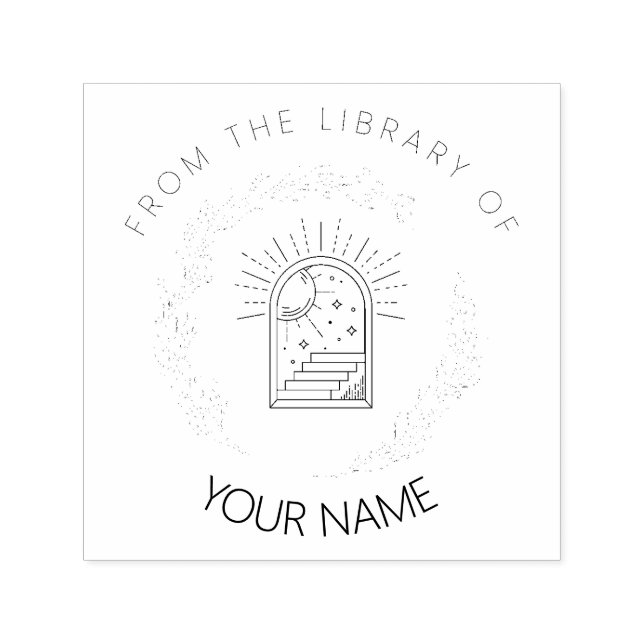 Personalized Book Stamp for Bibliophile Library (Design)