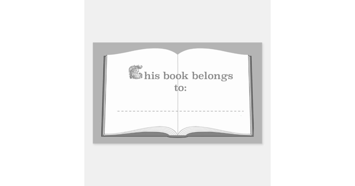 Personalized Book Stickers (This Book Belongs To)