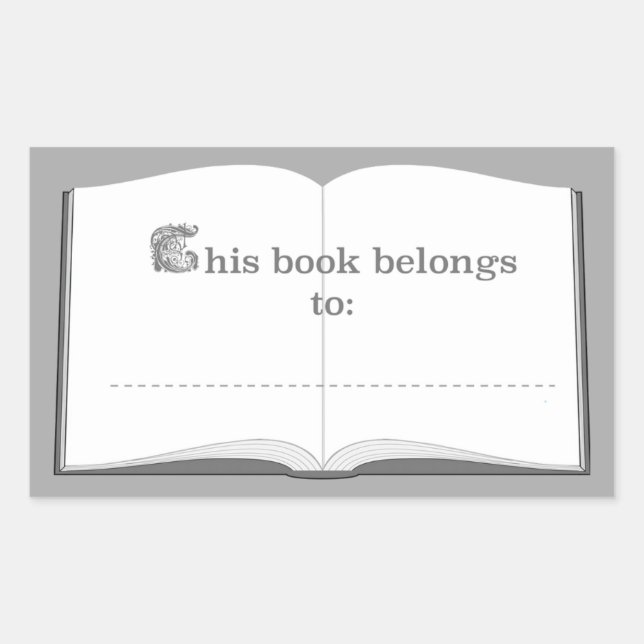 Personalized Book Stickers (This Book Belongs To) (Front)