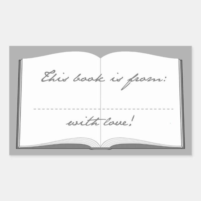 Personalized Book Stickers (This Book Is From) (Front)
