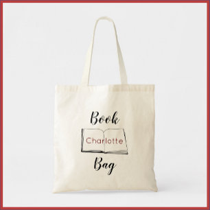 Personalized Book Tote Bag