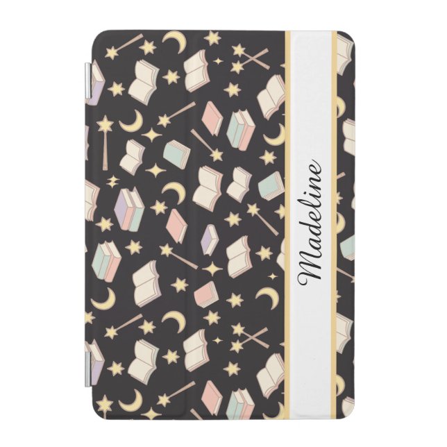 Personalized Bookish Girl Cute Magic Name Dark iPad Mini Cover (Front)