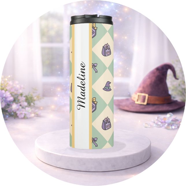 Personalized Bookish Girl Tumbler Wizard Green (Creator Uploaded)
