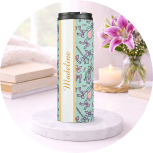 Personalized Bookish Girly Cute Bow Name Perfume Thermal Tumbler