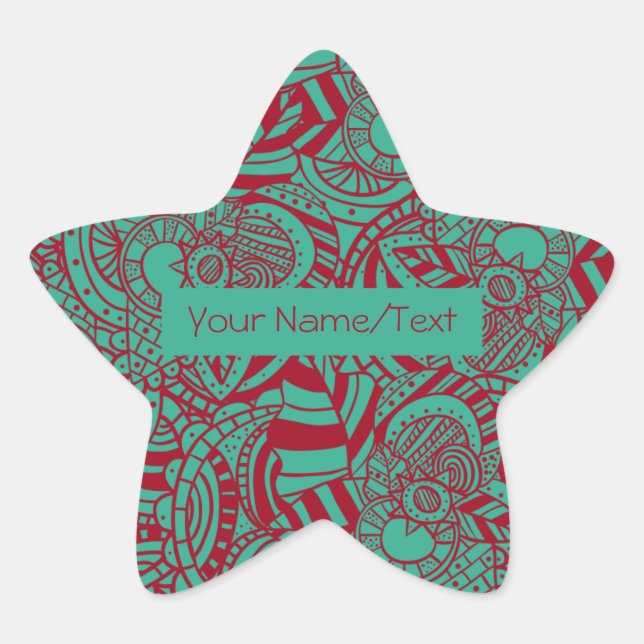 Personalized Bookplate Abstract Boho (Front)