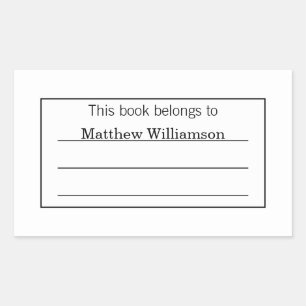 Personalized Bookplate Sticker