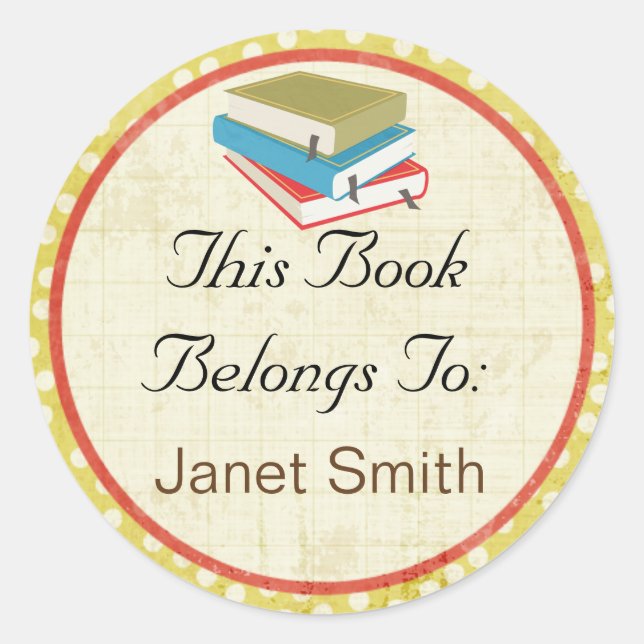 Personalized bookplate stickers (Front)