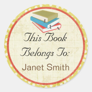 Personalized bookplate stickers