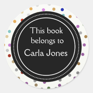 Personalized Bookplates - Colorful Dots