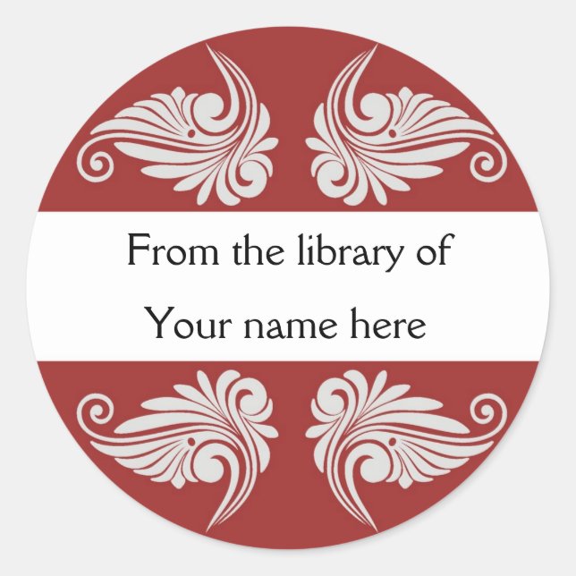 Personalized Bookplates - Flourishes (Front)