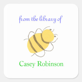 Personalized bookplates for children - little bee