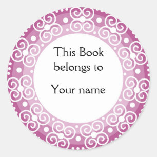 Personalized Bookplates :: Swirls & Dots