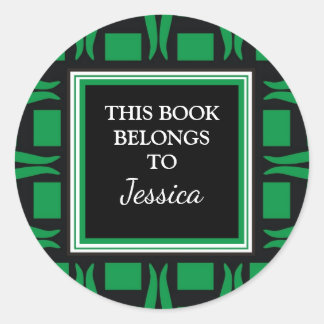 Personalized Bookplates This Book Belongs To Green