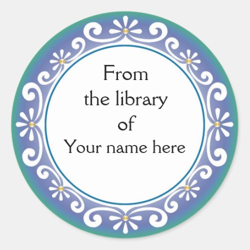 Personalized Bookplates _ White Swirls