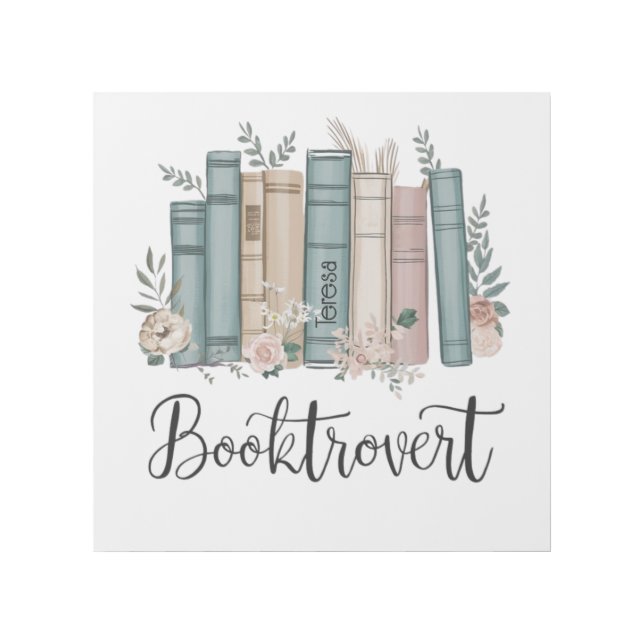 Personalized Booktrovert Book Lover Decor (Front)