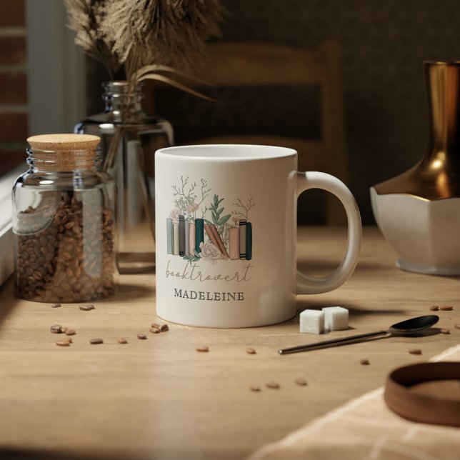 Personalized Booktrovert Gift For Book Lovers  Giant Coffee Mug (Creator Uploaded)