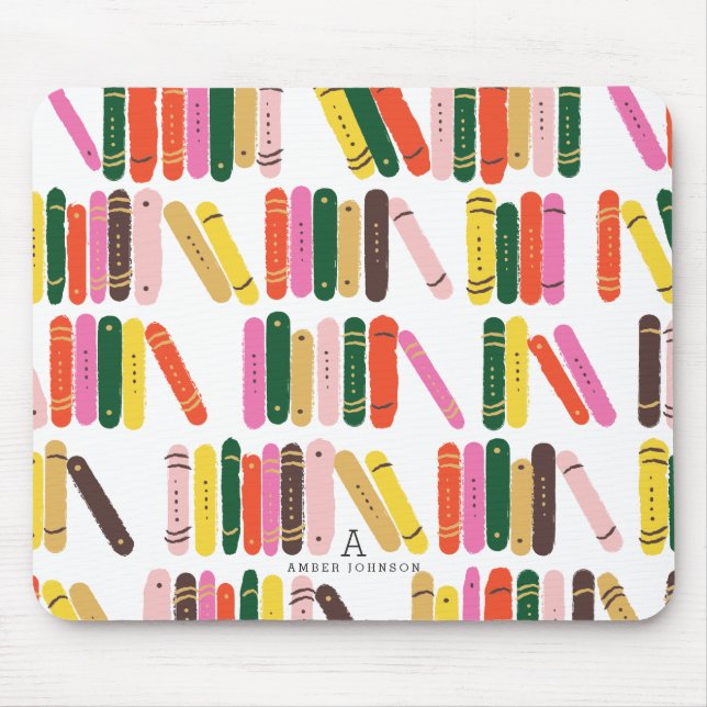 Personalized Bookworm Mouse Pad (Front)