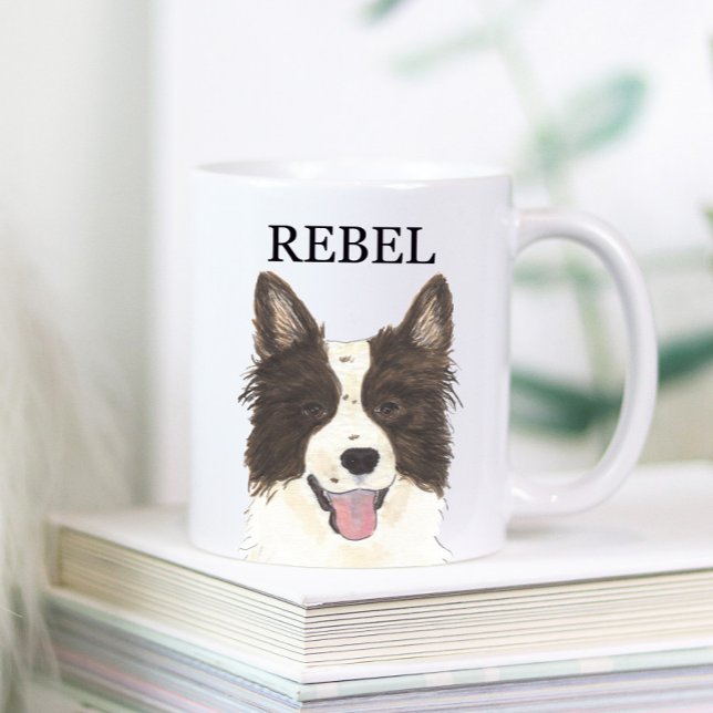 Personalized Border Collie Beverage Coaster Coffee Mug (Creator Uploaded)