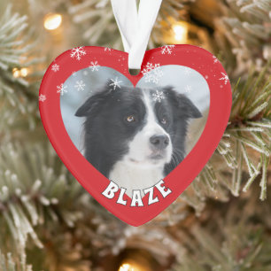 Personalized Border Collie Christmas Dog Pet Photo Ornament