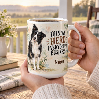 Personalized Border Collie Coffee Mug