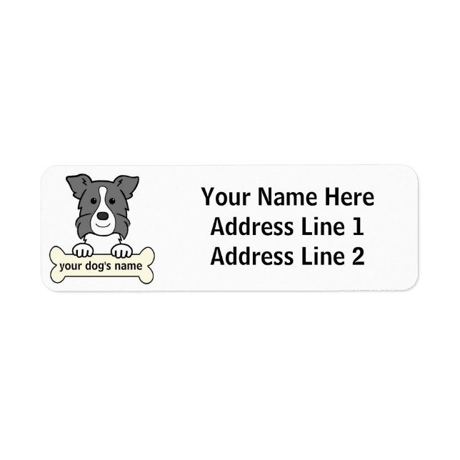 Personalized Border Collie Label (Front)