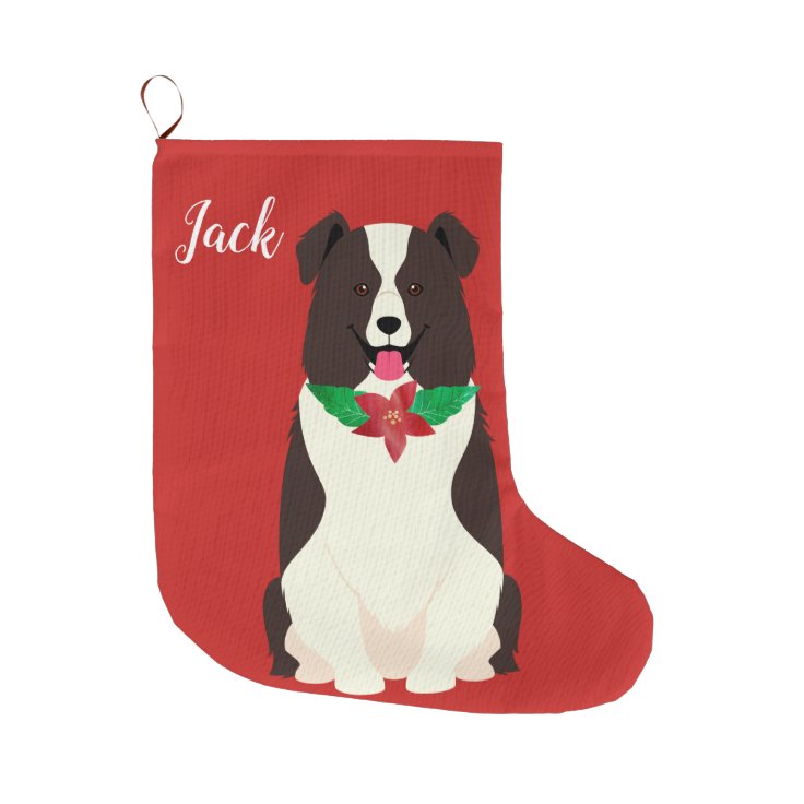 Border Collie Christmas Stocking 