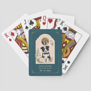 Personalized Border Collie Wedding Favor Photo Poker Cards