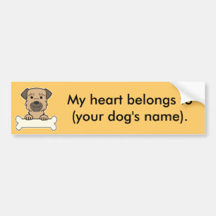 Personalized Border Terrier Bumper Sticker