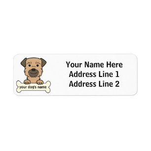 Personalized Border Terrier Label
