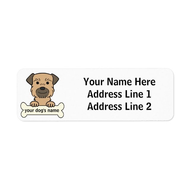 Personalized Border Terrier Label (Front)