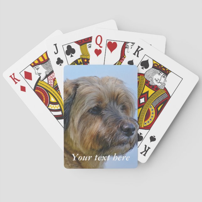 Personalized Border Terrier Poker Cards (Back)