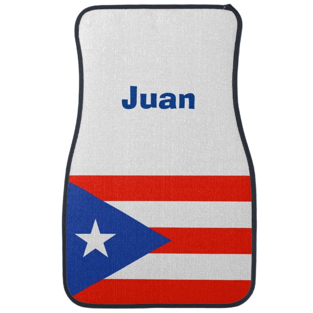 Personalized Boricua Bandera Puerto Rican 4Ana Car Mat (Front)