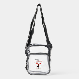 Personalized Born to be a Gymnast Clear Crossbody Bag