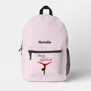 Personalized Born to be a Gymnast Printed Backpack