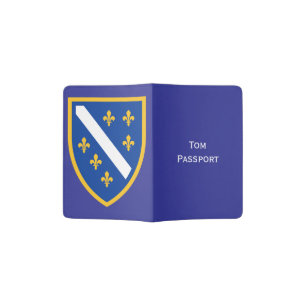 Personalized Bosnia Coat of Arms Passport Holder