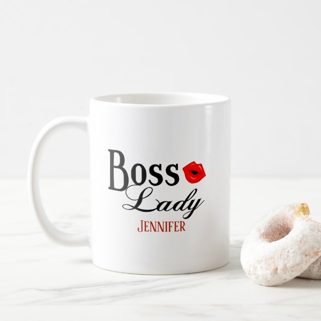 Personalized  Boss Lady  Mug (With Donut)