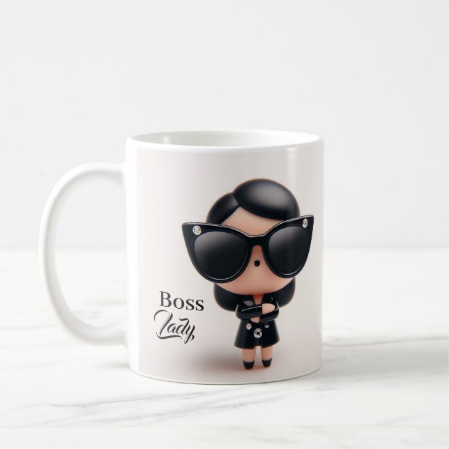 Personalized Boss Lady Mug/Perfect Gift  Coffee Mug (Left)