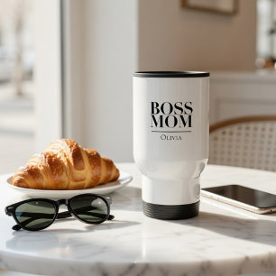 Personalized Boss Mom – Custom Mom Gift  Travel Mug