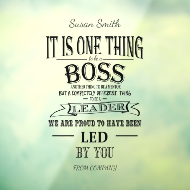 personalized Boss Retirement sign thanks (Sheet 3)