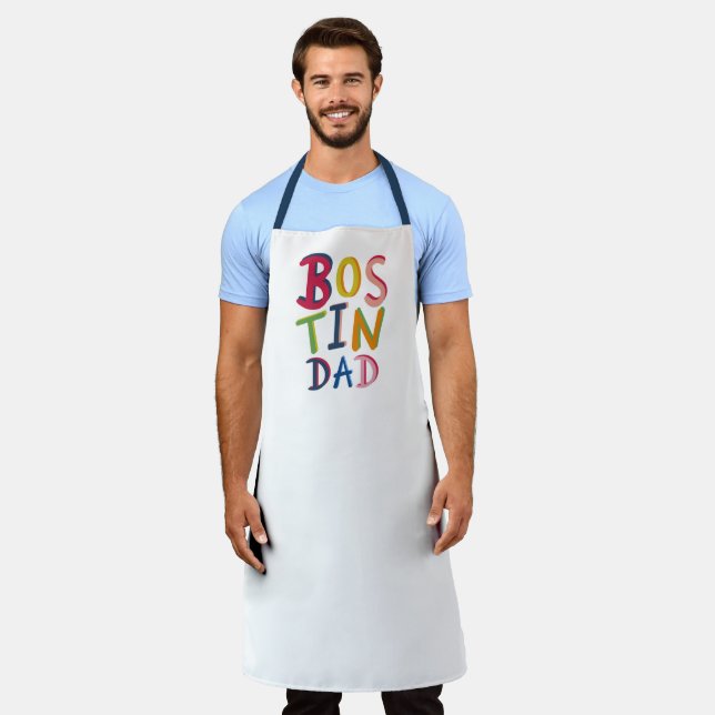 Personalized Bostin Dad Black Country Apron (Worn)