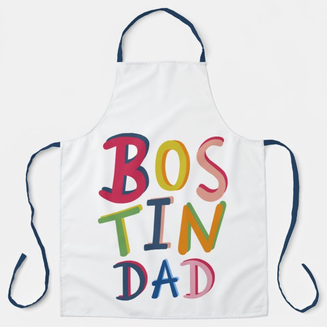Personalized Bostin Dad Black Country Apron (Front)